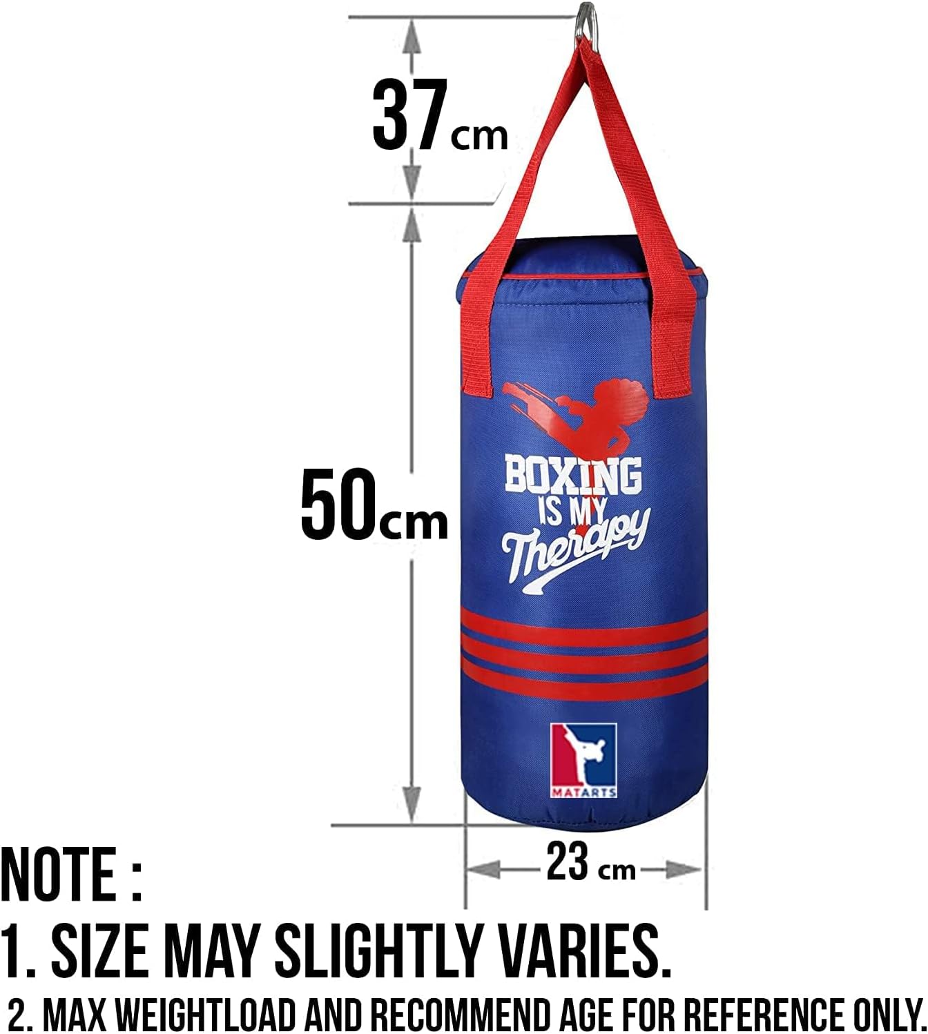 MatArts Kids Punching Bag – Filled & Ready to Hang (50cm)